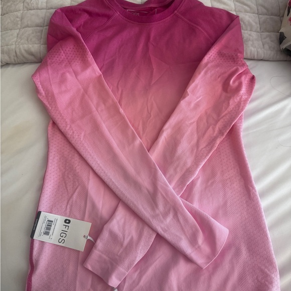Figs ombre f’ing Pink Long Sleeve Top - Picture 1 of 5